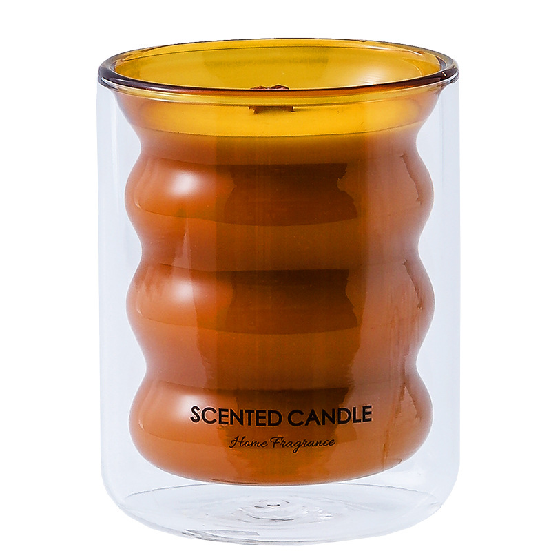 玻璃蠟燭 香味玻璃蠟燭 沙漏蠟燭 玻璃罐中的香味蠟燭